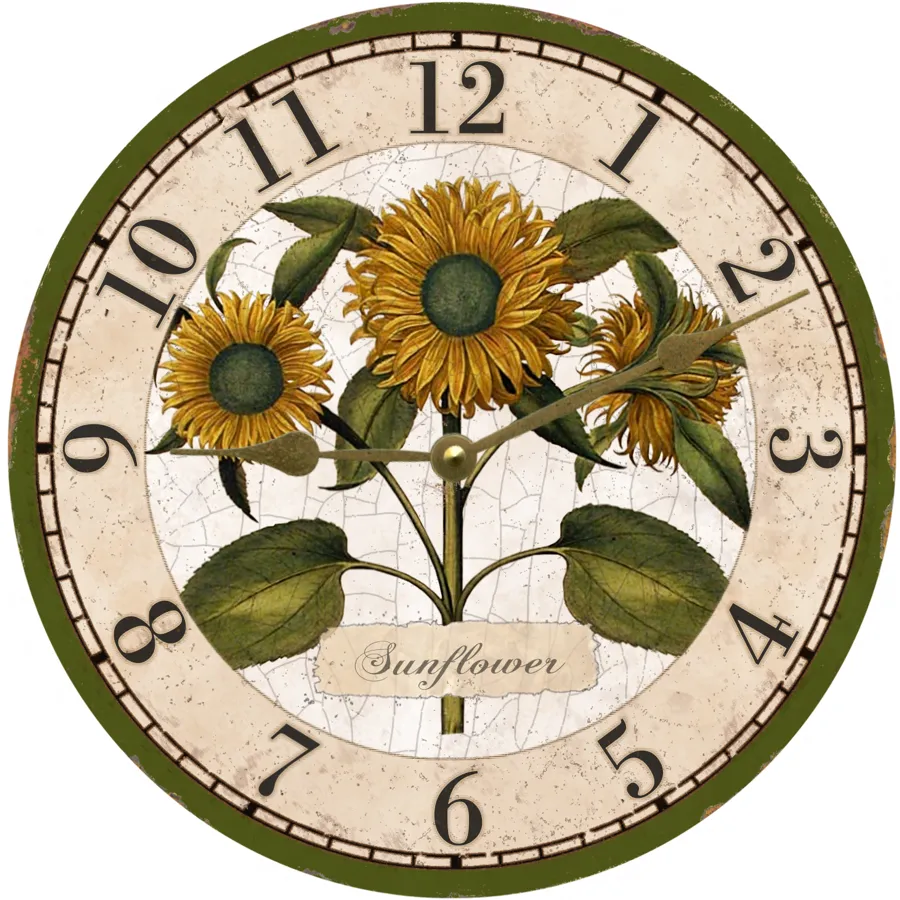 Sunflower Wall Clock- Sunflower Clock