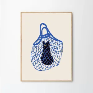 The Cat'S In The Bag Print 30Cm X 40Cm