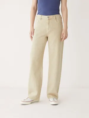 The Courtney Mid Rise Loose Fit Jean in Beige