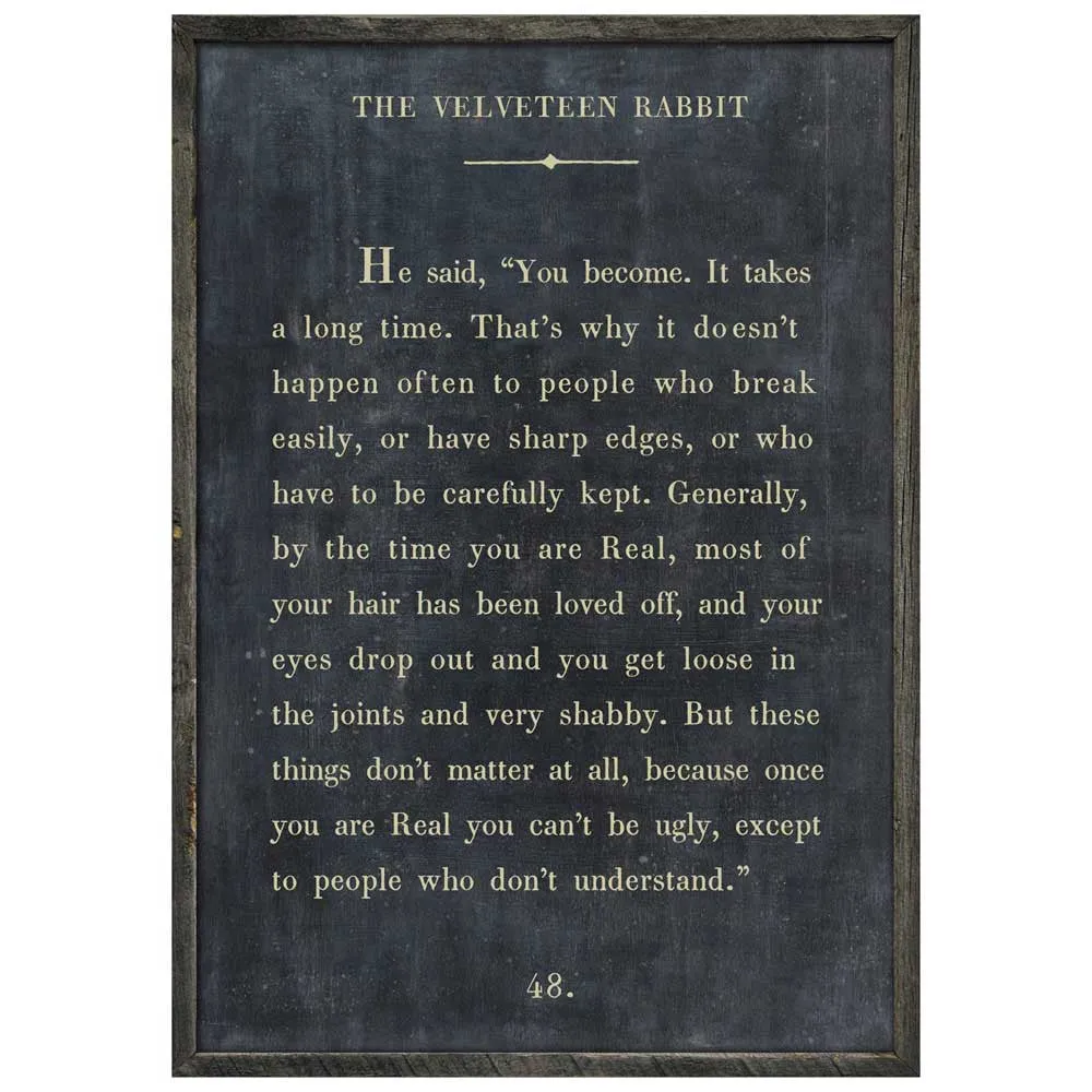 The Velveteen Rabbit Art Print