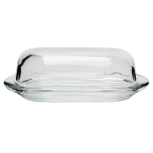 Traditional Glass Butter and Cheese Dish