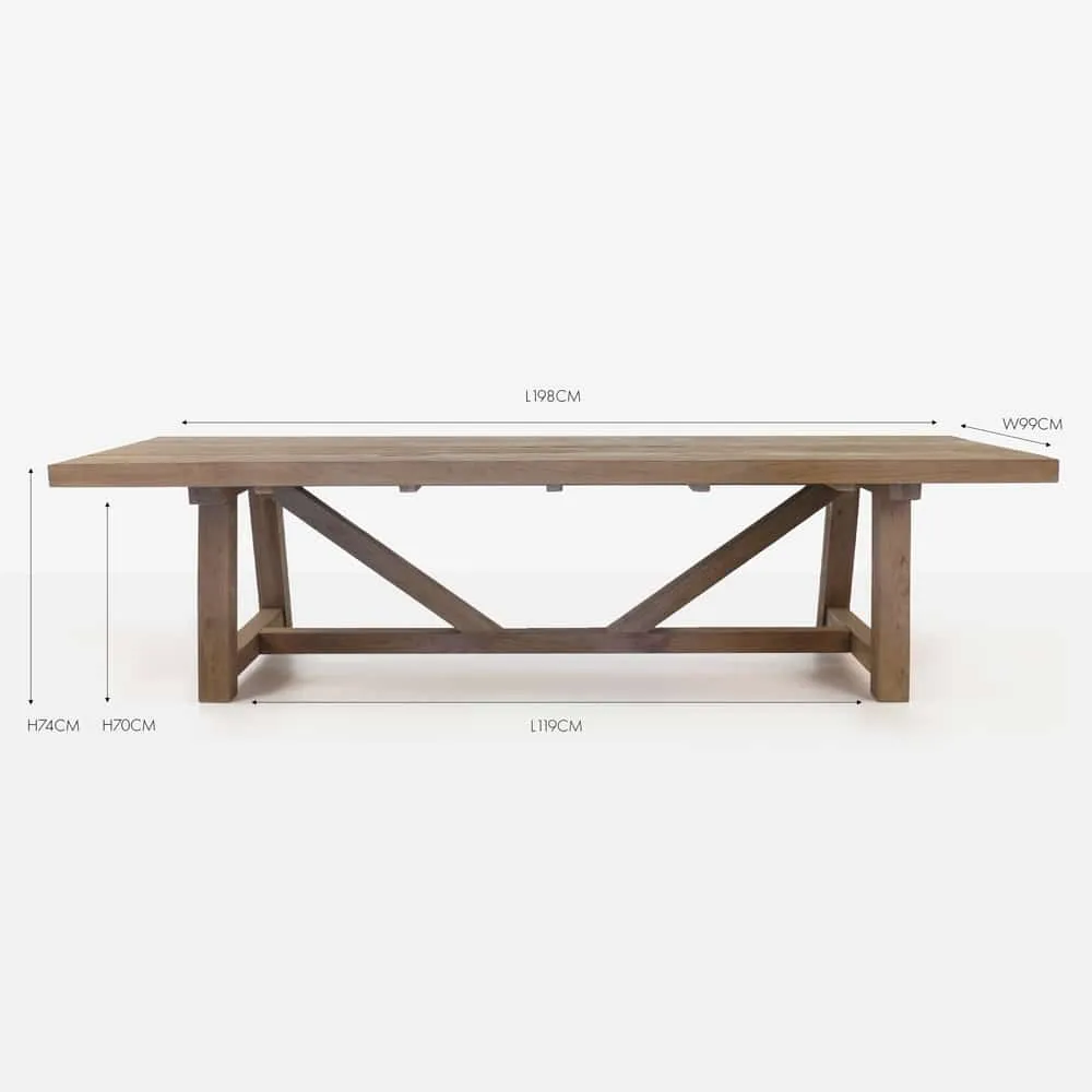 Trestle Reclaimed Teak Dining Table