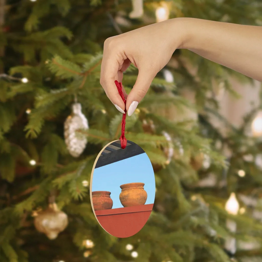 Vases Wooden Christmas Ornaments