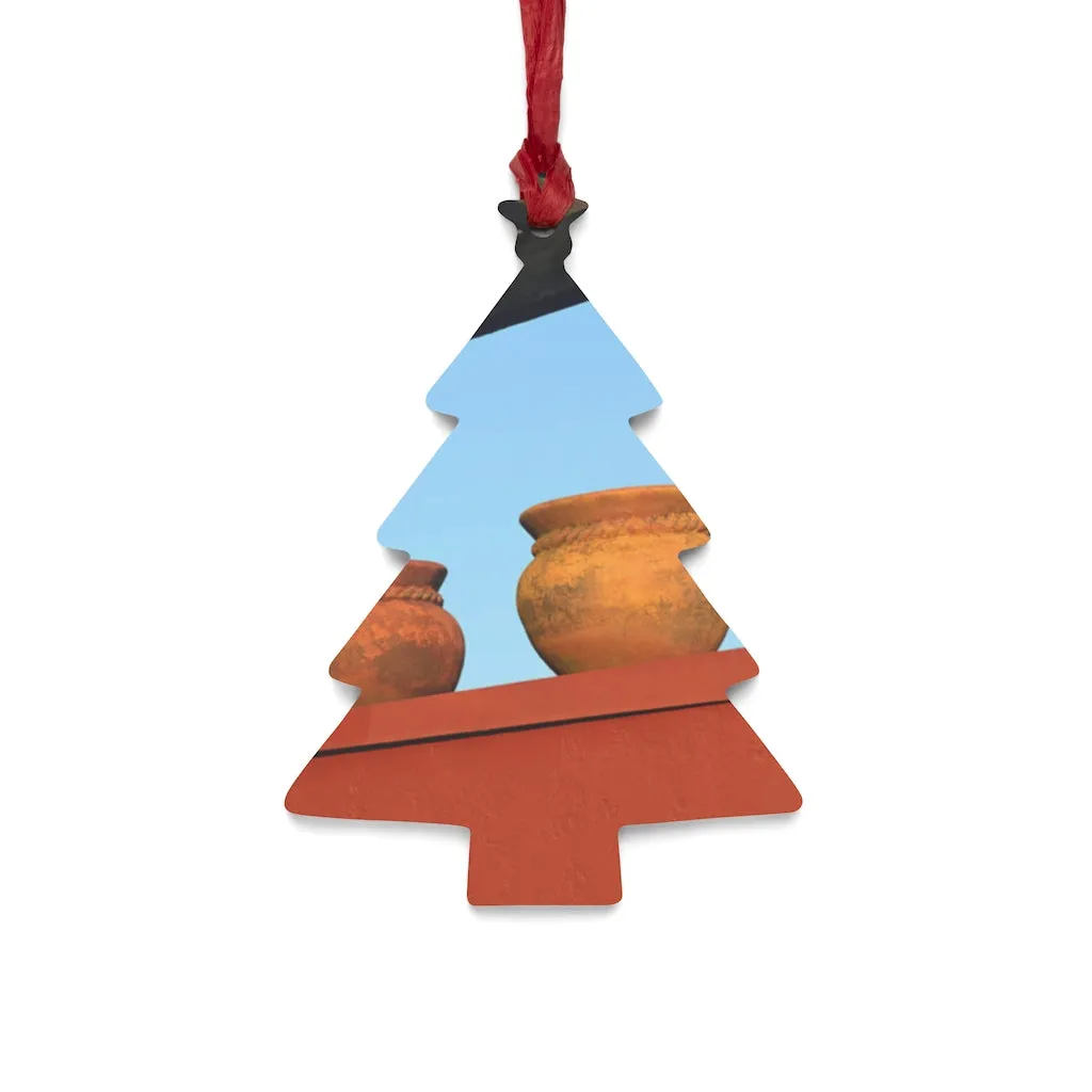 Vases Wooden Christmas Ornaments