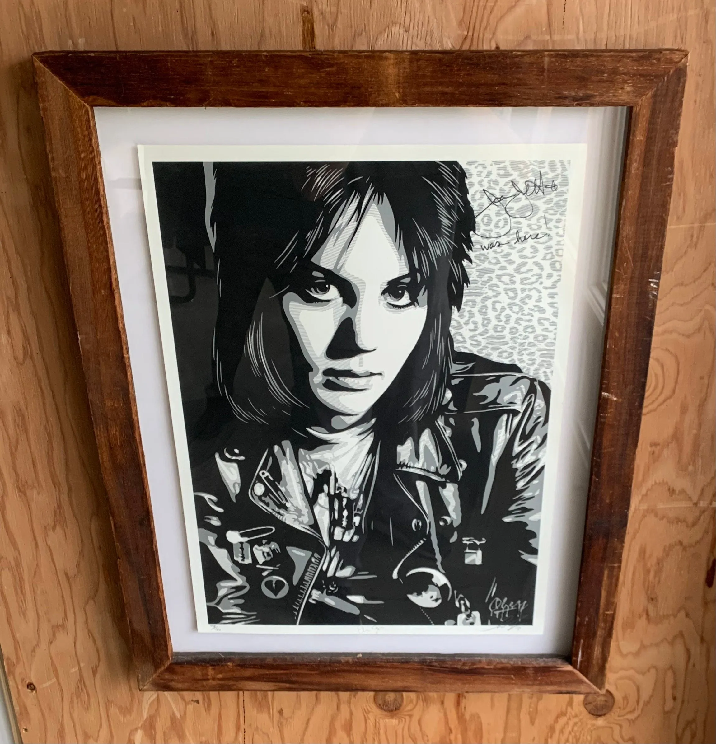 Vintage Joan Jett Framed Lithograph
