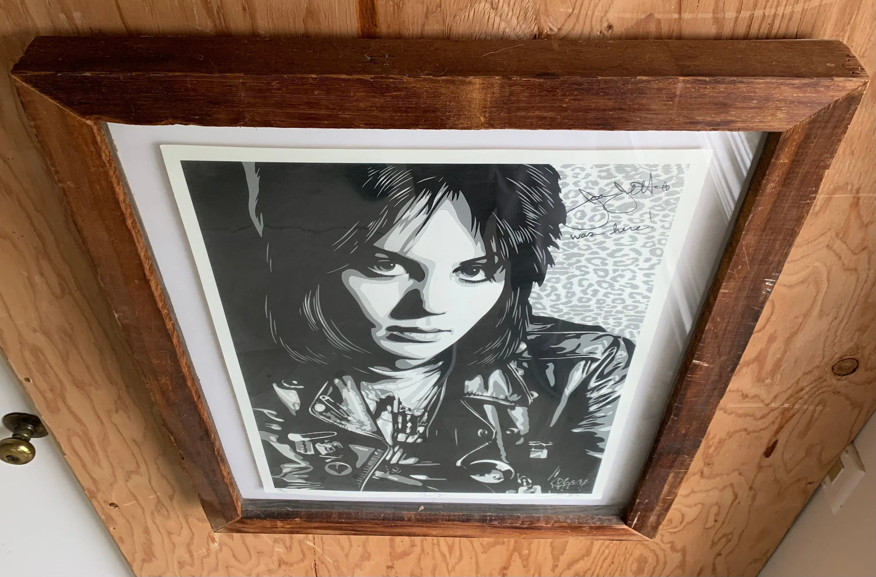 Vintage Joan Jett Framed Lithograph