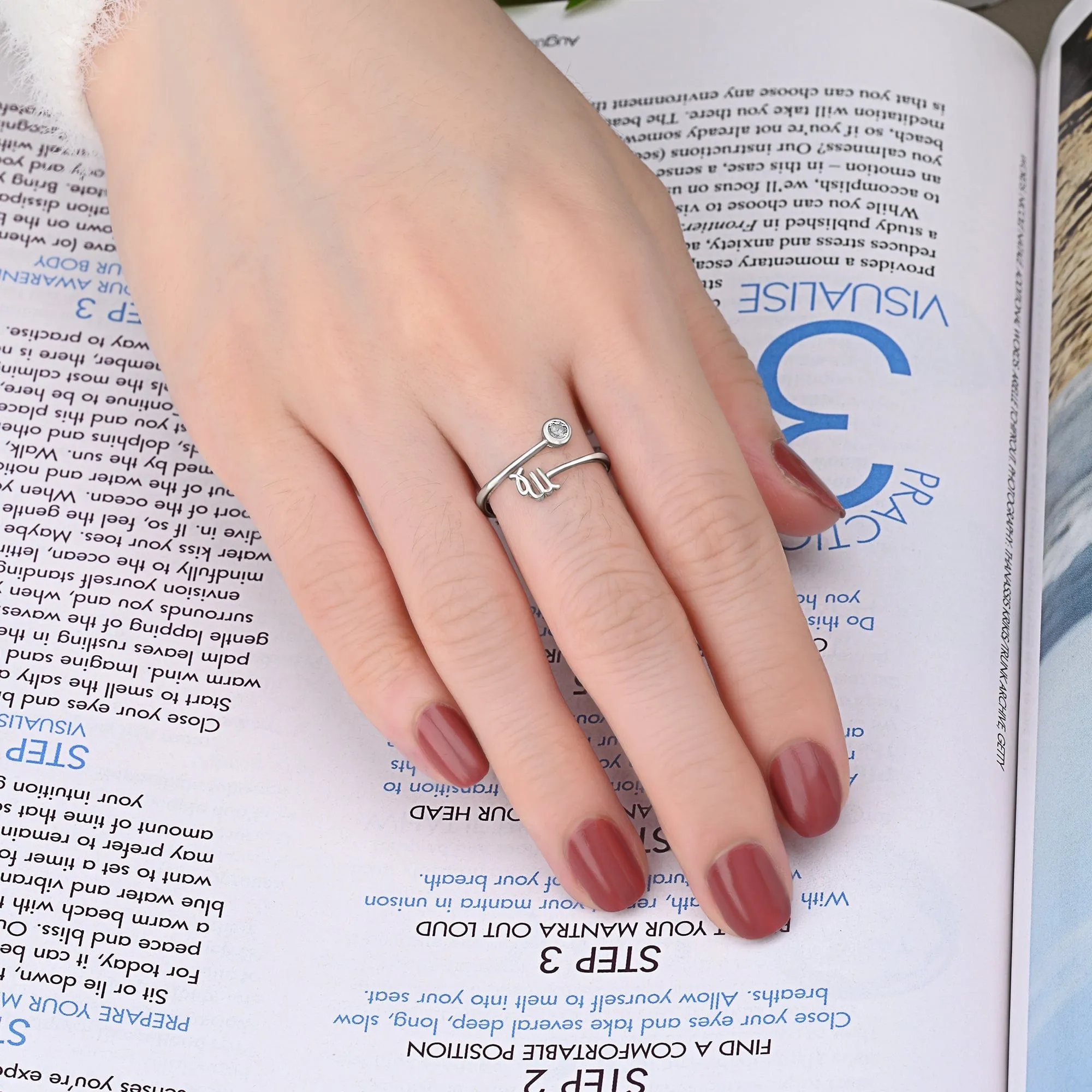 Virgo Ring Sterling Silver Adjustable Zodiac Sign Ring