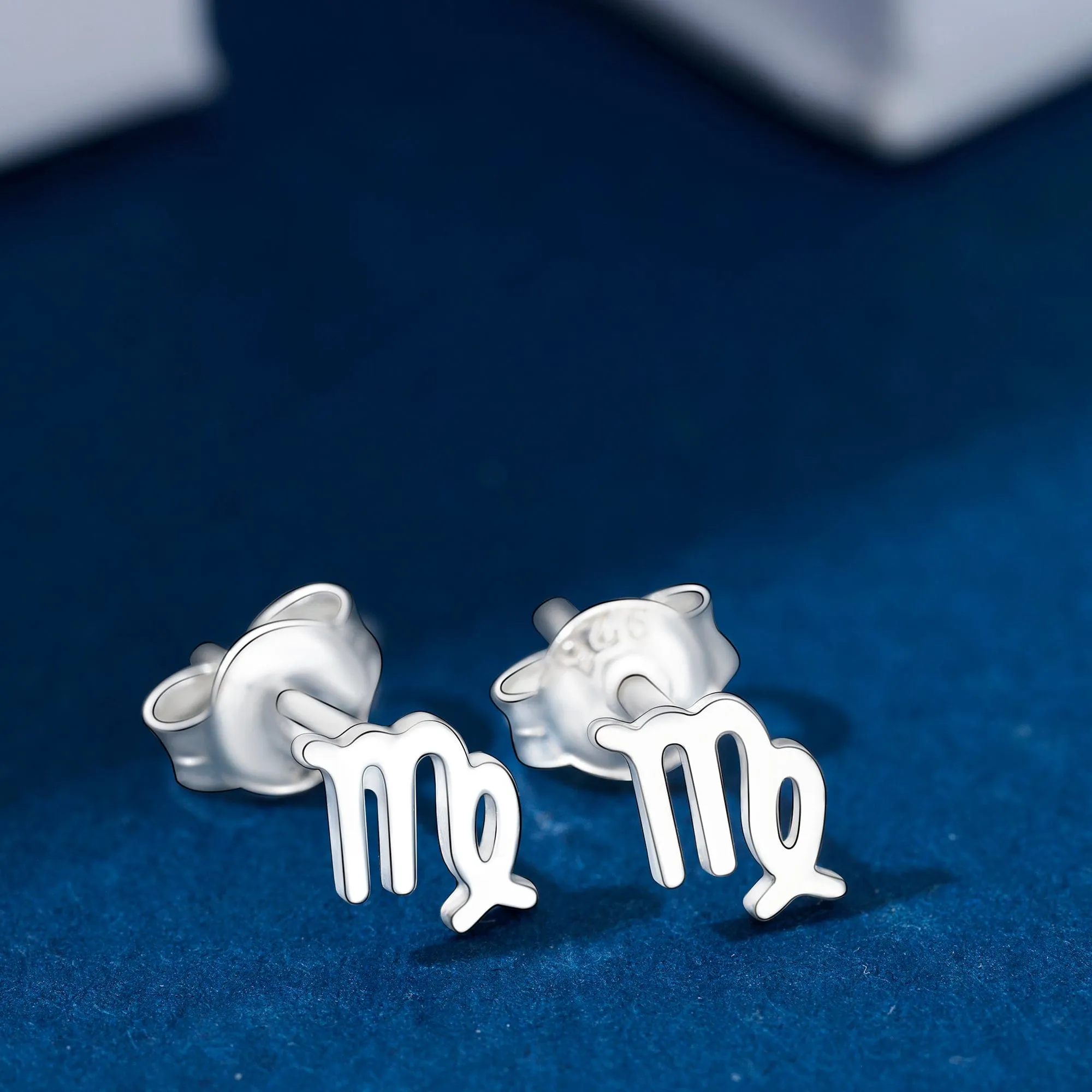 Virgo Stud Earrings Sterling Silver - Zodiac Constellation Earrings