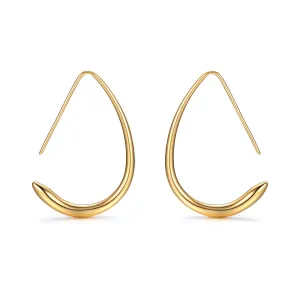 Waterdrop Shape Hoop Earrings