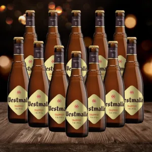 Westmalle Belgian Trappist Tripel Beer 330ml Bottles - 9.5% ABV (12 Pack)
