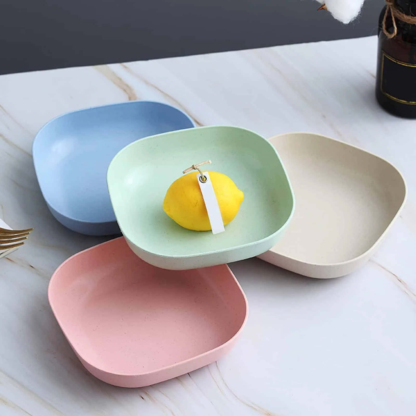 Wheat Straw Unbreakable Snack Plate