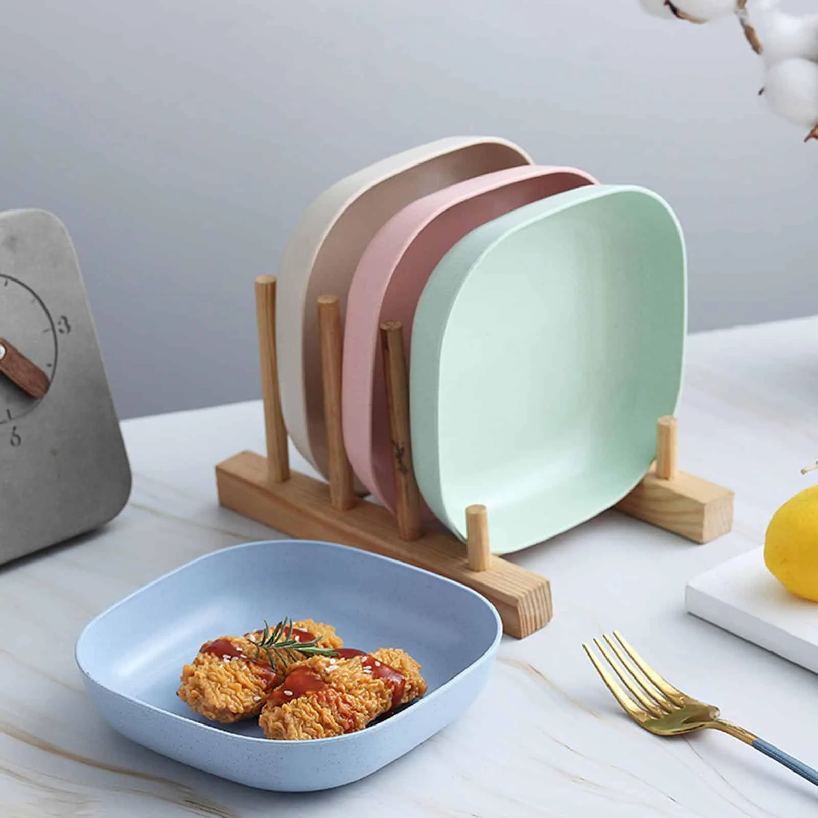 Wheat Straw Unbreakable Snack Plate