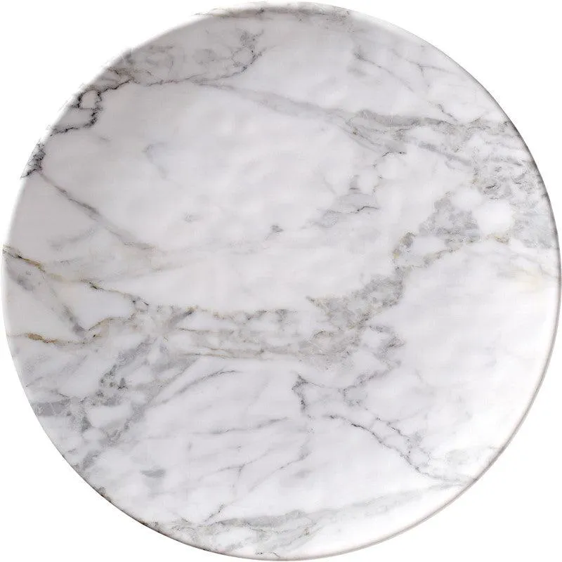 White Marble 11" Dinner Plate