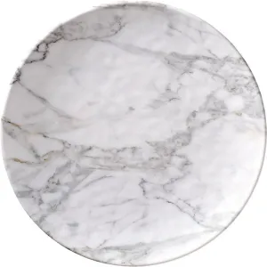 White Marble 11" Dinner Plate