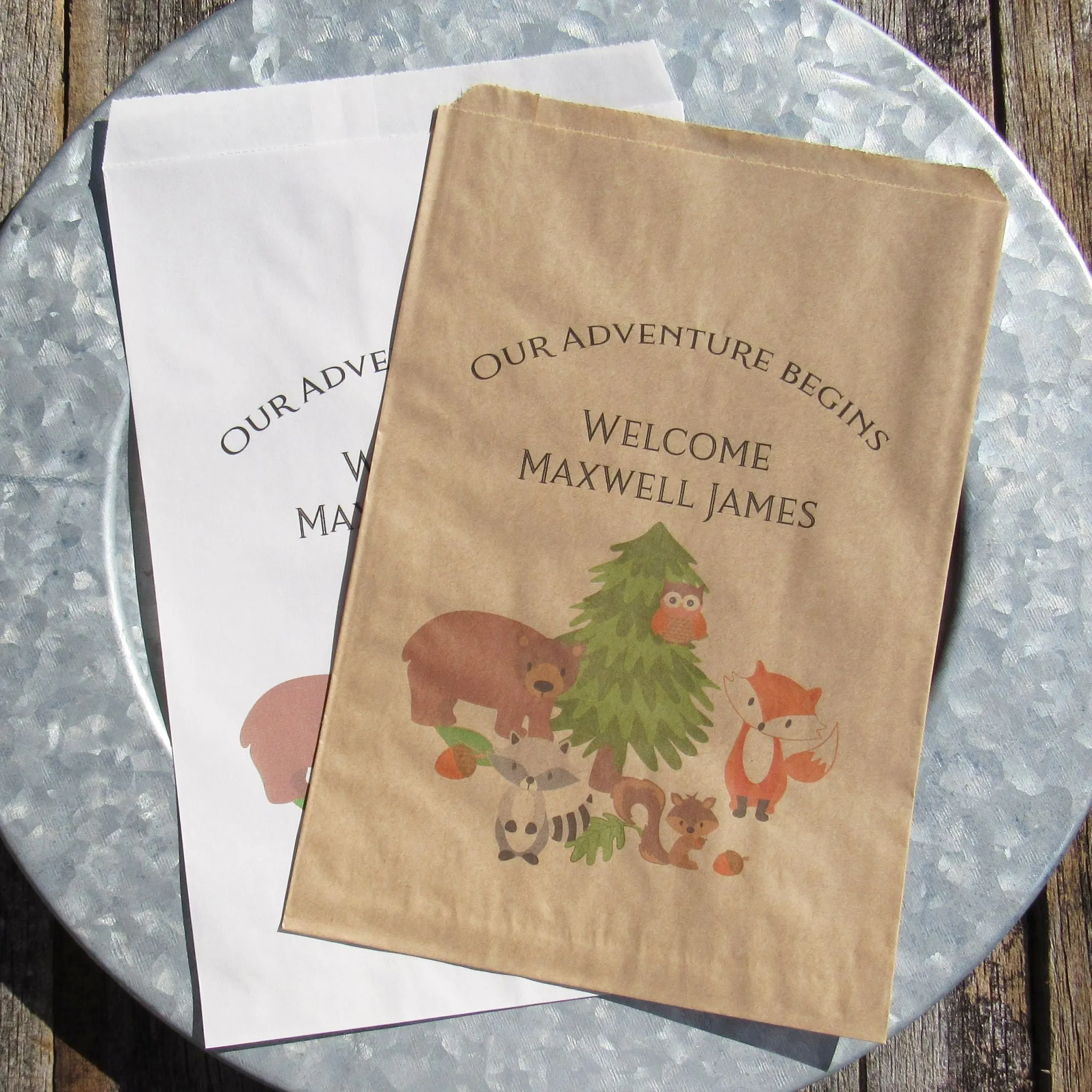 Wildlife Baby Shower Favor Bags