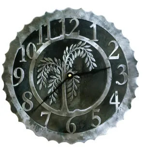 Willow Handcrafted Rustic Metal Wall Clock - 12"